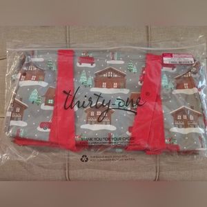 NWT Thirty-one Medium Tote in Snowy Ski Lodge